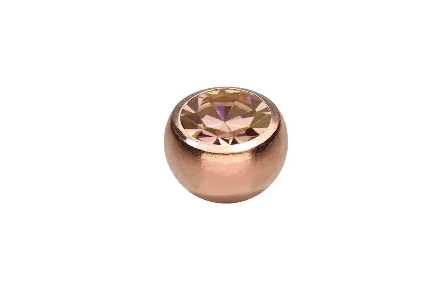 Chirurgenstahl Schraubkugel KRISTALL von Piercingline